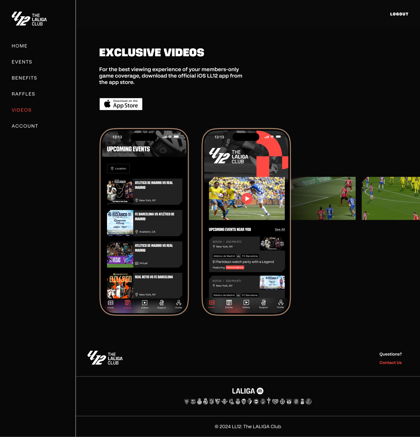 LL12 member portal: Exclusive Videos